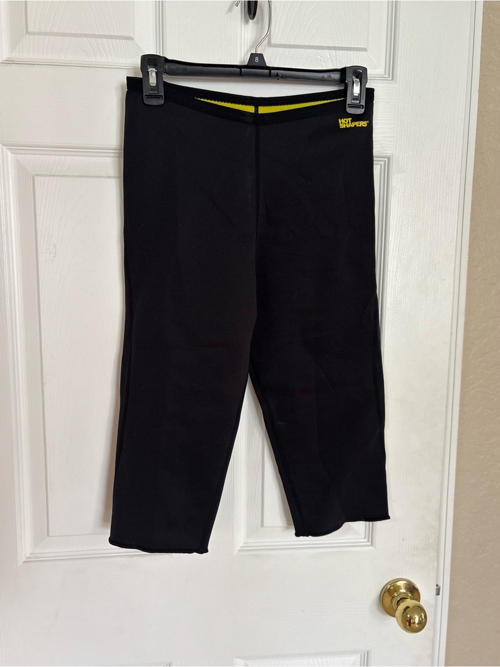 Hot Shapers Neotex Capri Workout Leggings Black Sweat Enhancing Women’s